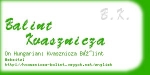 balint kvasznicza business card